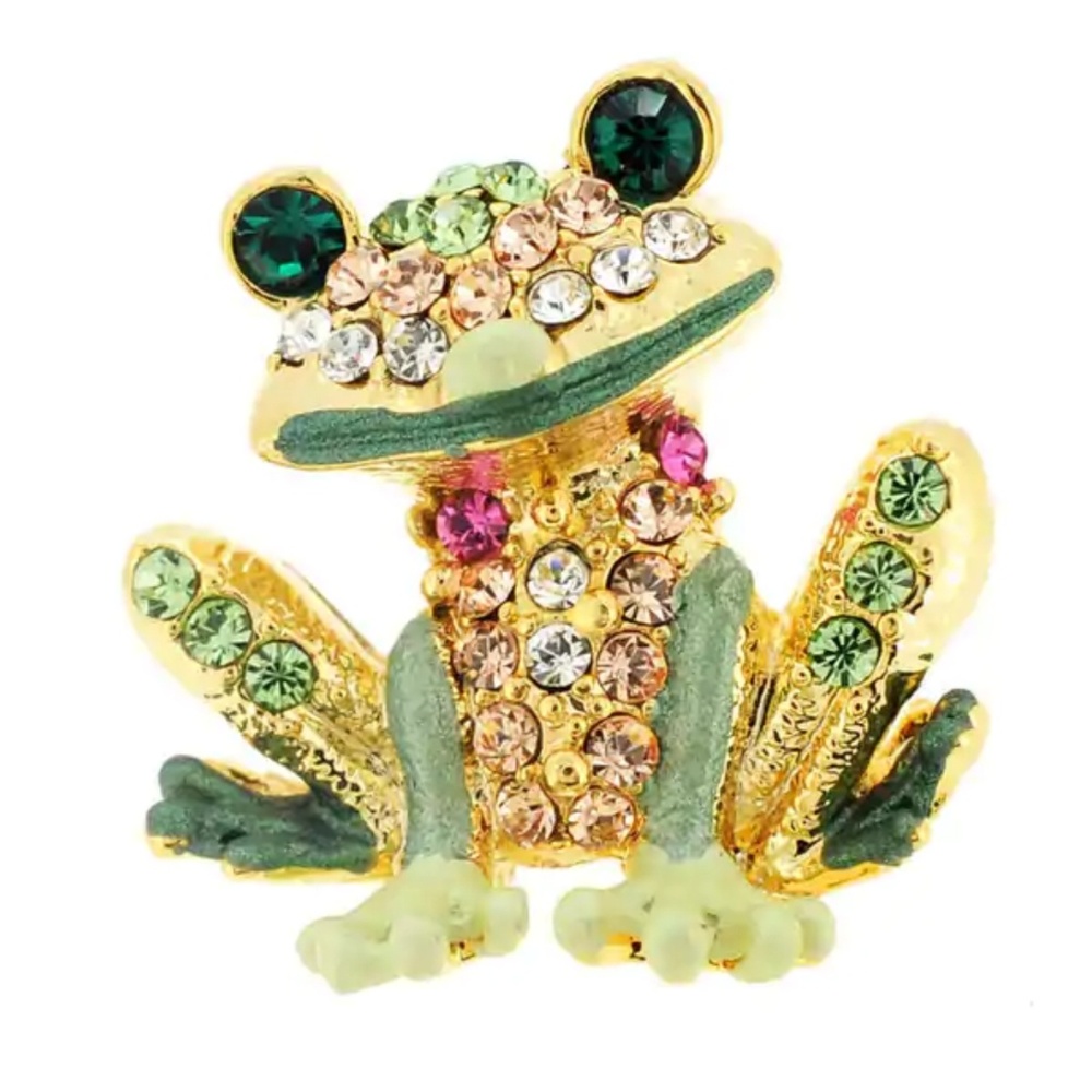 🆕‼️Swarovski Pin🍃🐸